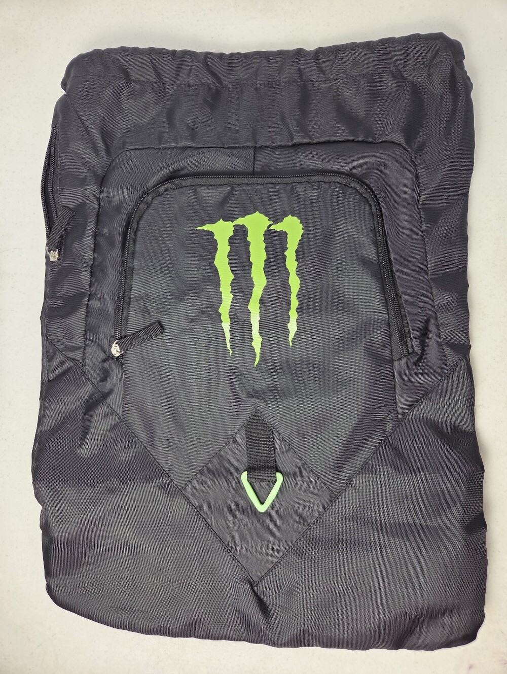 Monster Energy String Bag Gym Logo M backpack Black Green Sport Adjustable